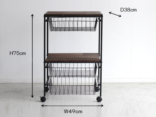 ワゴン 美容室 インダストリアル 男前 キャスター付き
