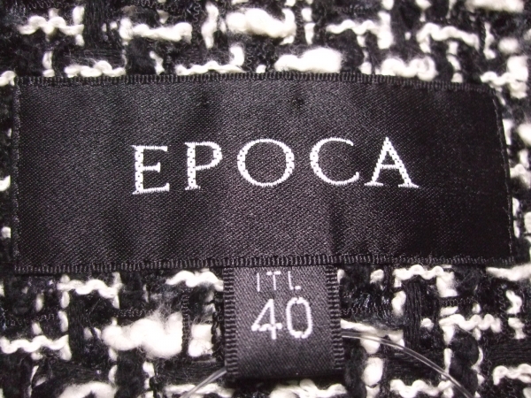 エポカ EPOCA ジャケット サイズ40 M 黒×白 レディース 新品同様