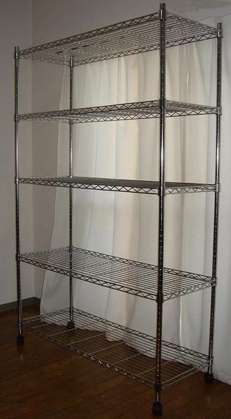 新品即買 メタルシェルフ スチールラック120X45X高さ180cm5段 スチール