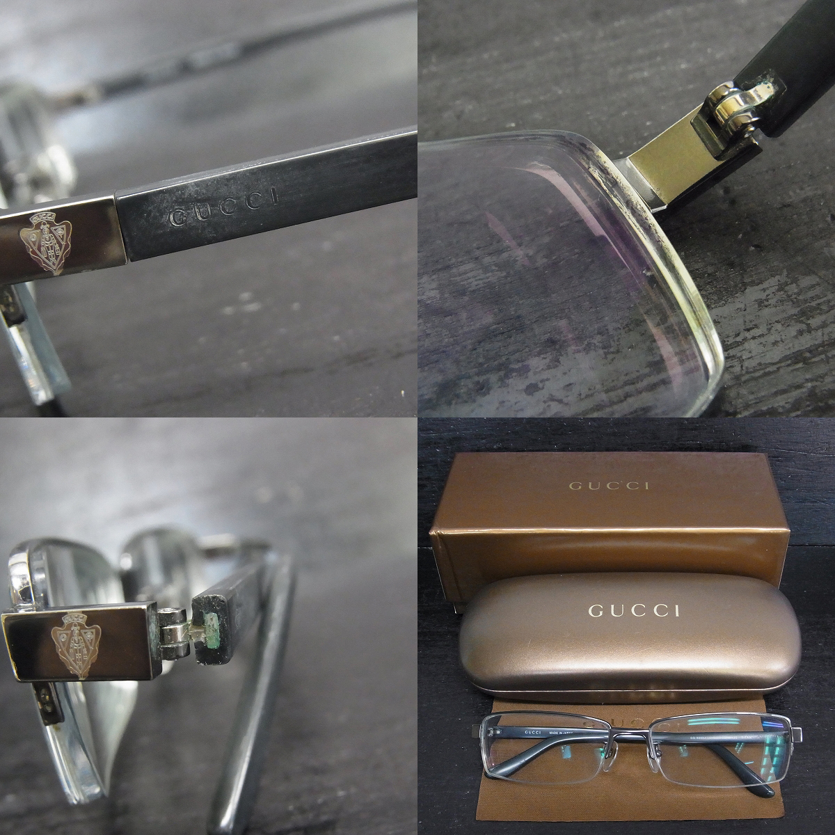 GUCCI/グッチ ハーフリム 度入り 眼鏡/メガネフレーム GG-9653J /UP6 