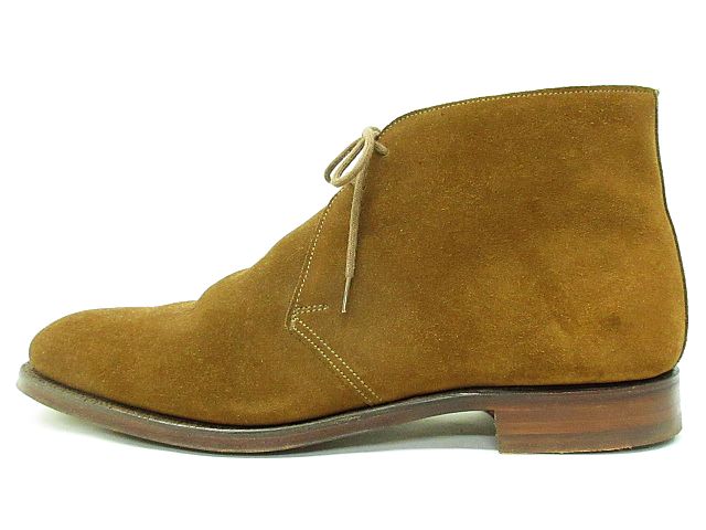 クロケット&ジョーンズ CROCKETT&JONES チャートシー CHERTSEY チャッカブーツ スエード シューズ 靴 茶 8 E ※NK-9354 ※02