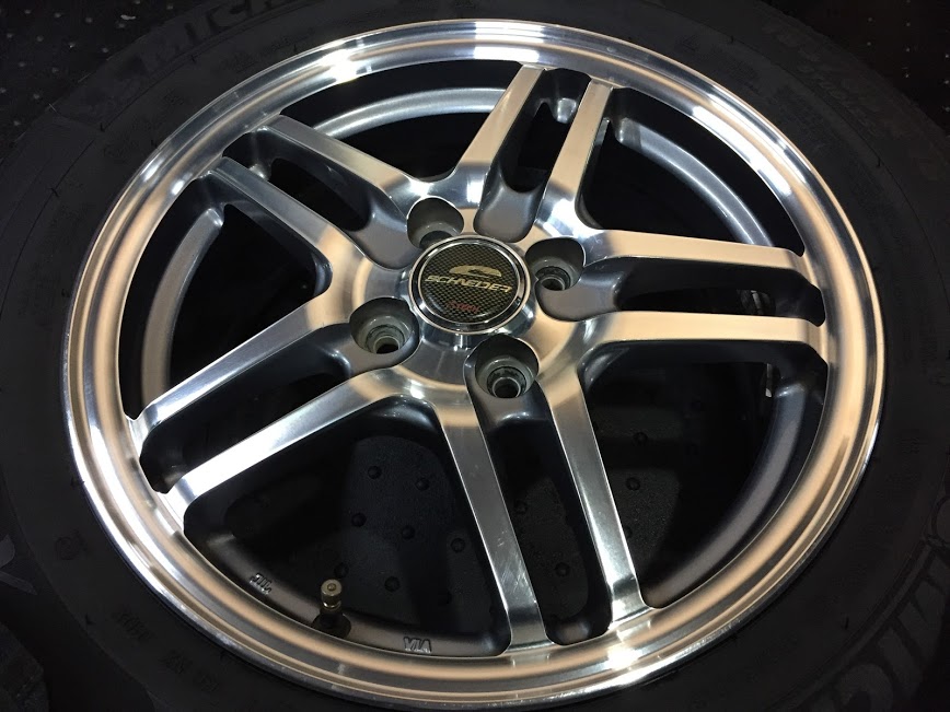バリ溝】A TECH SCHNEIDER 185/65R15 6J+45 4H PCD100 美品 シエンタ