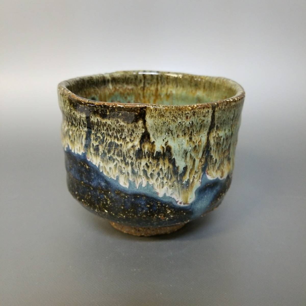 讃】 備前焼 的野求作 窯変ヒダスキ飾り深皿 深鉢 一尺大深皿 箱なし