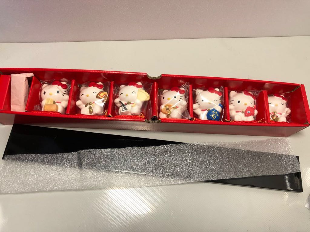 2001年 ハローキティ 七福きてぃねこ 七福神 陶器 置物 サンリオ レア