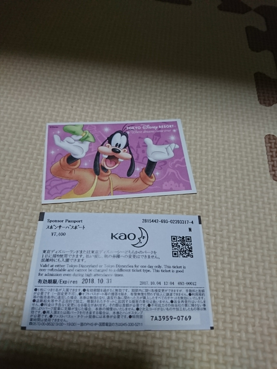 即決■ディズニーリゾート ペアチケット■混雑時入場可■数量2■2018.10.31まで
