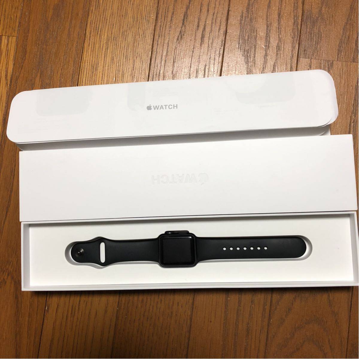 中古 Apple watch series1 38mm Space Gray Aluminum Sport Band Black
