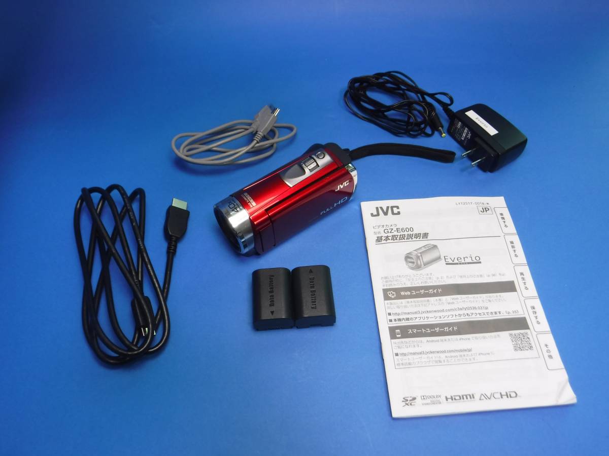 JVCビデオカメラBDライターセット GZ-E600-R （中古）