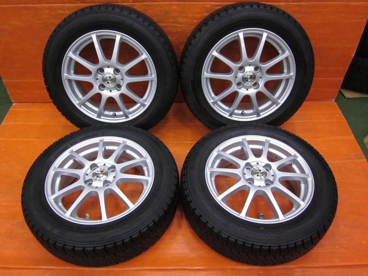 【M】アクア ラクティス ZEPHYR 10S 15インチ 5.5J +45 PCD100 4H ICENAVI ZEA2 175/65R15 2014年 タイヤホイール 中古4本 スペイド VITZ
