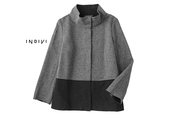 美品★INDIVIインディヴィ3.2万★13号★デザインジャケットY165