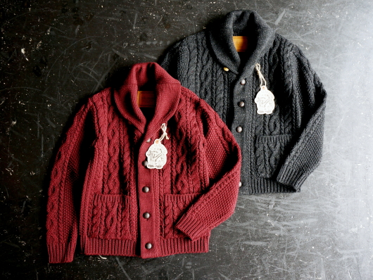 BY GLADHAND グラッドハンド ISLANDS SWEATER ケーブル編み 51，840- ニット カウチン セーター カーディガン ローゲージ GANGSTERVILLE