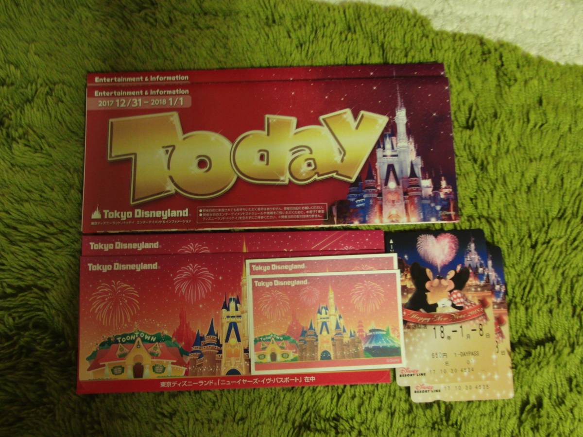 東京ディズニーランド ニューイヤーズ・イブ・パスポート 2枚セット リゾートライン１DAYパスポート２枚付き