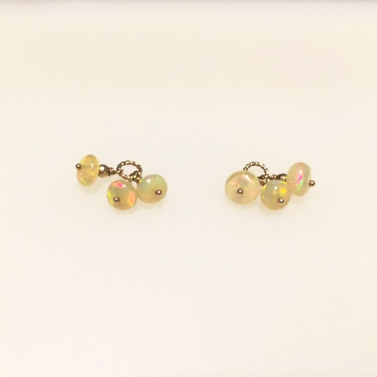 シルバー／K10オパールピアスチャーム／アガット（agete アガット