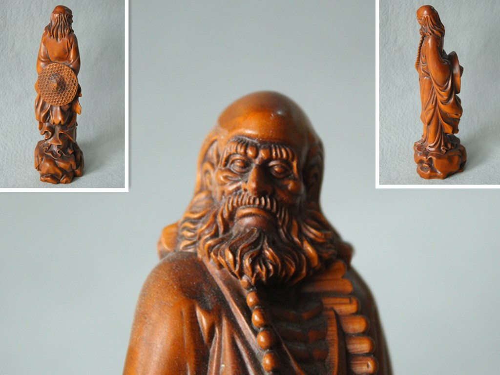 館蔵貴重 柘植木 達磨禪師 仏教 仏像 仏教古美術品90201