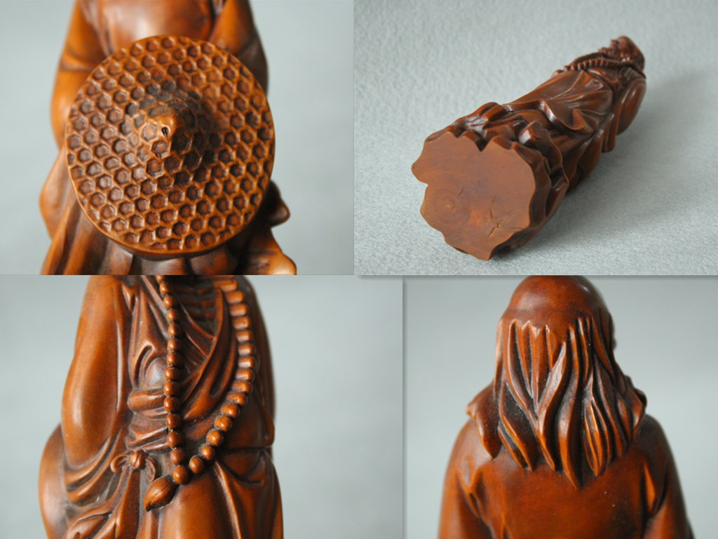 館蔵貴重 柘植木 達磨禪師 仏教 仏像 仏教古美術品90201