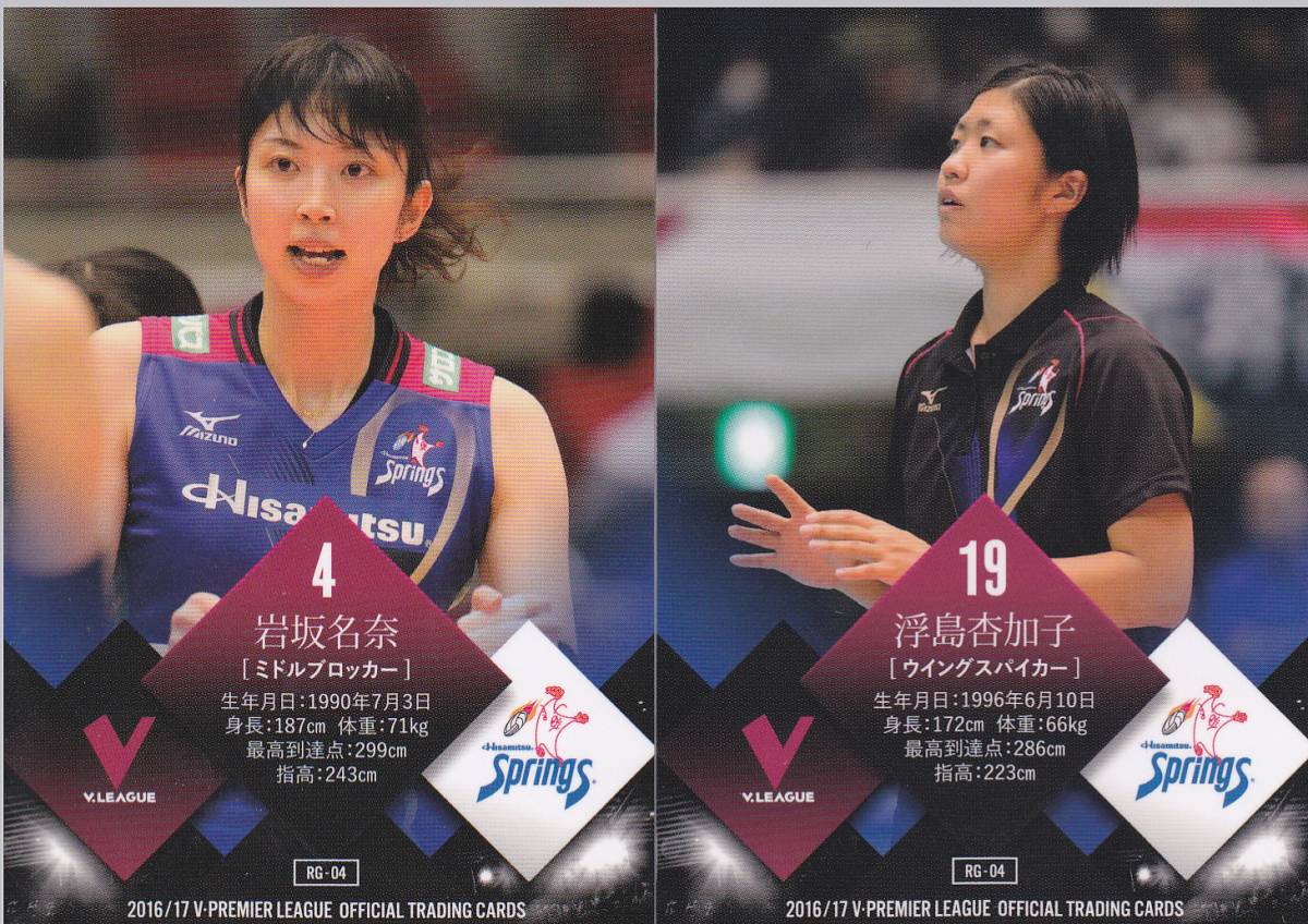 16 17 Vプレミアリーグ女子 岩坂名奈 浮島杏加子 Rg 04 レギュラーカード 同梱可 画像表裏 その他 売買されたオークション情報 Yahooの商品情報をアーカイブ公開 オークファン Aucfan Com