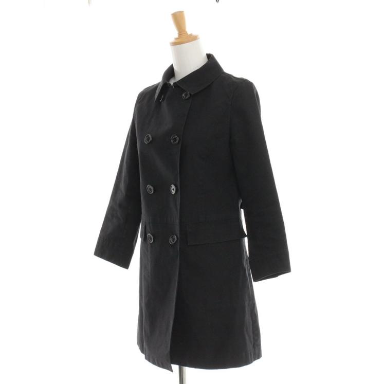■ MACKINTOSH PHILOSOPHY マッキントッシュフィロソフィー コート ロング アウター レディース 36 ブラック 綿 日本製 中古