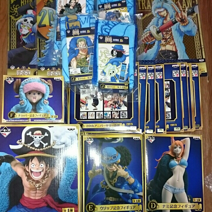 一番くじ ワンピース 20th anniversary A賞ルフィ・D賞ナミ・E賞ウソップ・F賞チョッパー+23種