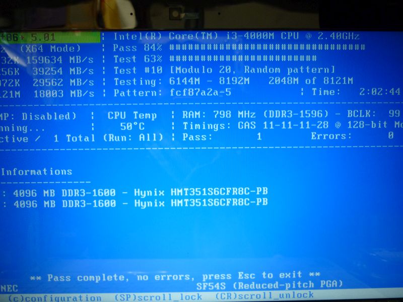□△□2296 hynix 2R×8 PC3-12800S-11-11-F3 4GB 2枚 計8GB 確認済み