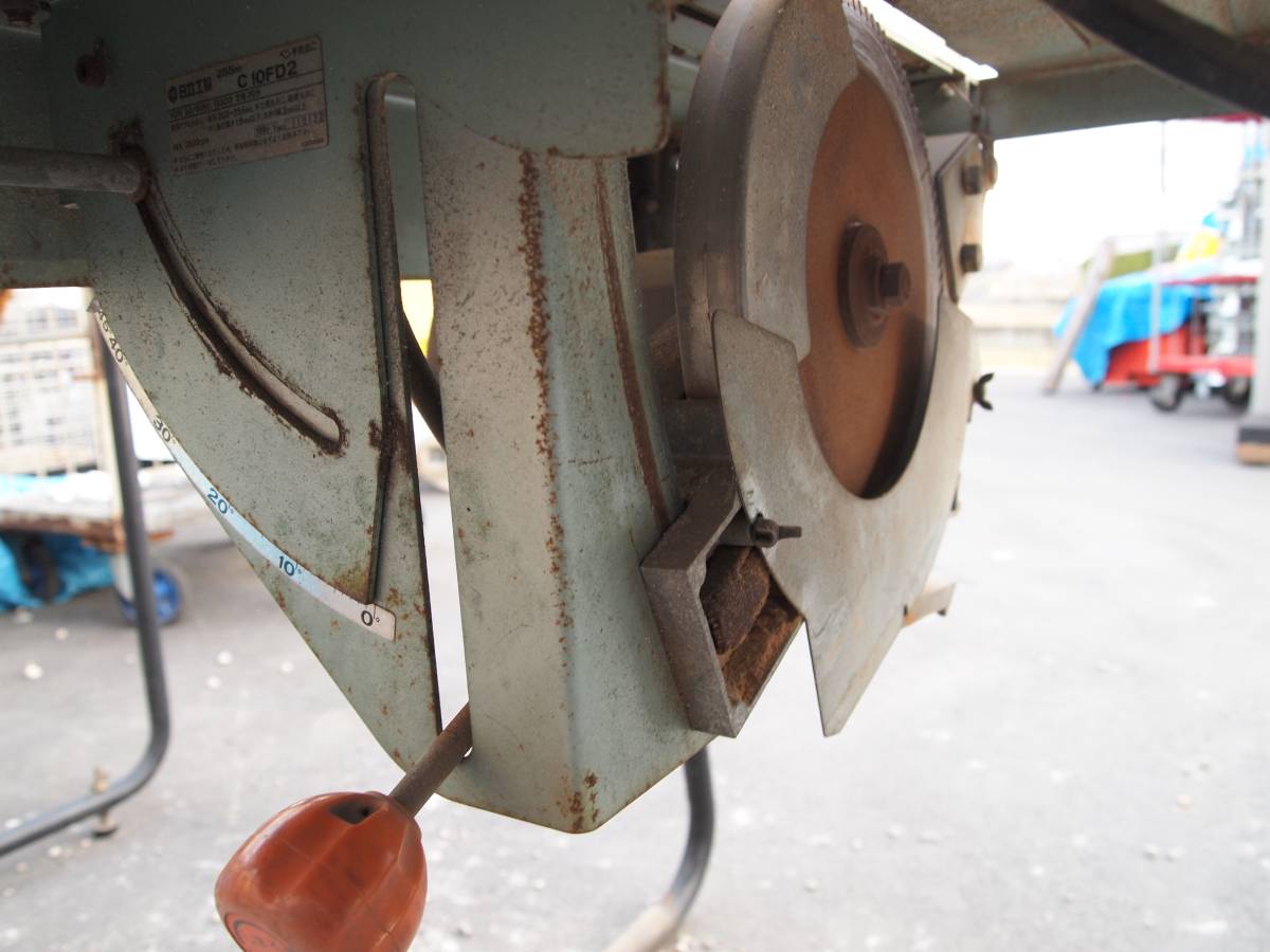 K0121BY] 日立工機 255mm ベンチ丸のこ C10FD2 テーブルソー 動作品