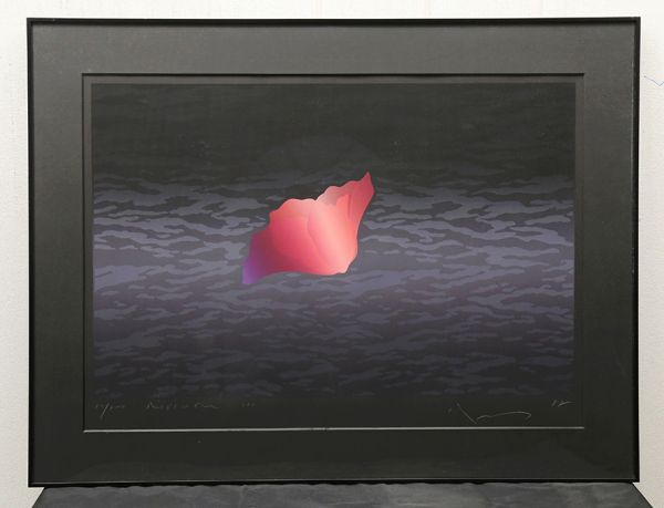 【WISH】●井上公三 仏オーパペ大賞 シルクスクリーン 大作 「リビエール」花　[真作保証]　パリ近代美術館他収蔵#ps11712128AETTaa2