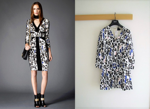 お得 【秋冬】新品 9.9万 □JUSTCAVALLI□ 高級感艶やか ドレスワンピース