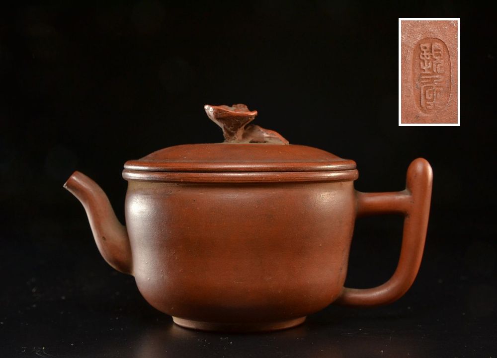 中国 紫砂 朱泥 急須 茶壷 在銘 C R6209 中国 紫砂 朱泥 急須 茶壷 在