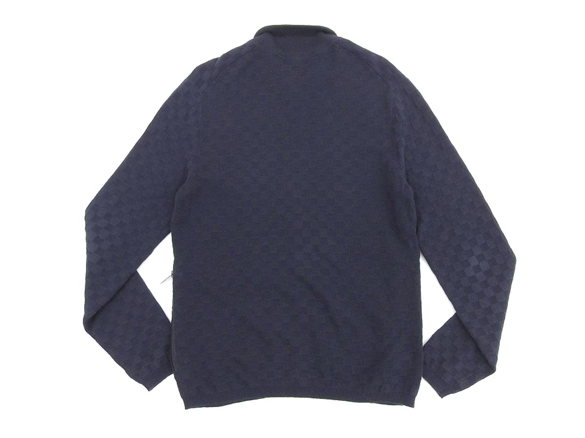 綺麗【LOUISVUITTON ルイヴィトン】メンズ ダミエ ニット ジップアップ 