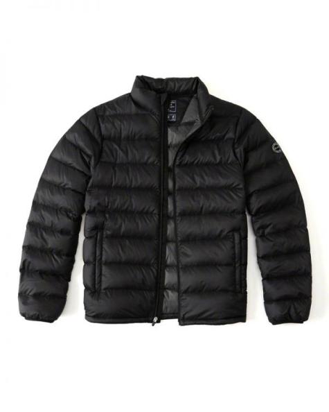 新品Abercrombie & Fitch アバクロ Lightweight Down-Filled Packable Puffer ライトウェイト パファ ダウンジャケット 187 黒 BLACK / XL Abercrombie\u0026Fitch アバクロ - USカジュアル店 : L