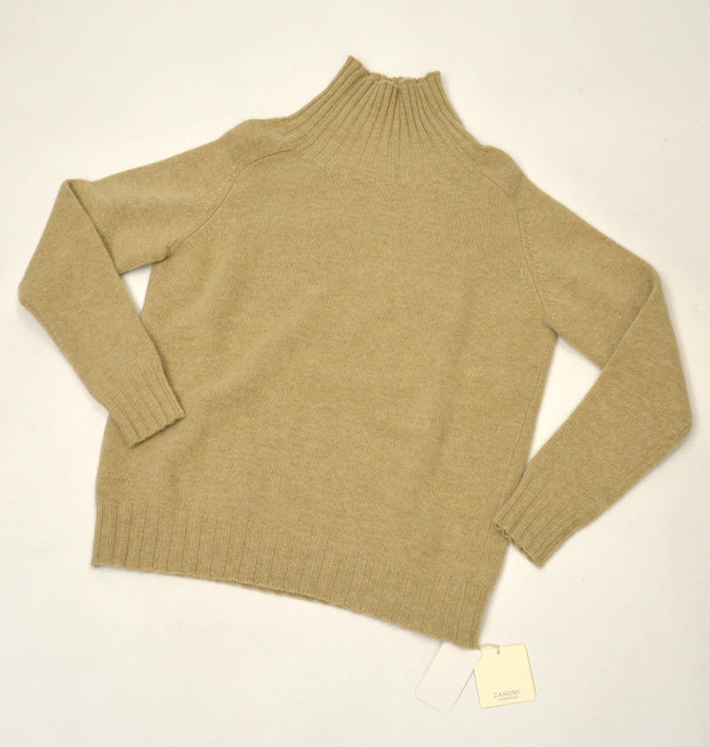 新品ザノーネZANONEハイネックニット42ベージュ