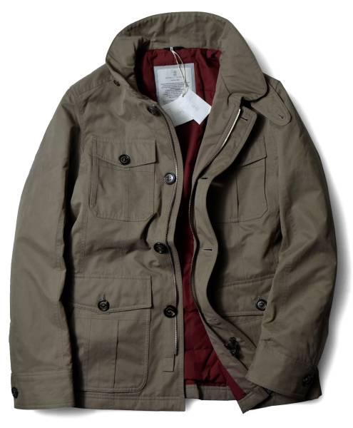 ◆37万BRUNELLO CUCINELLI &frasl; ブルネロクチネリ 次世代ダウンTHERMORE最高級サファリジャケット◆