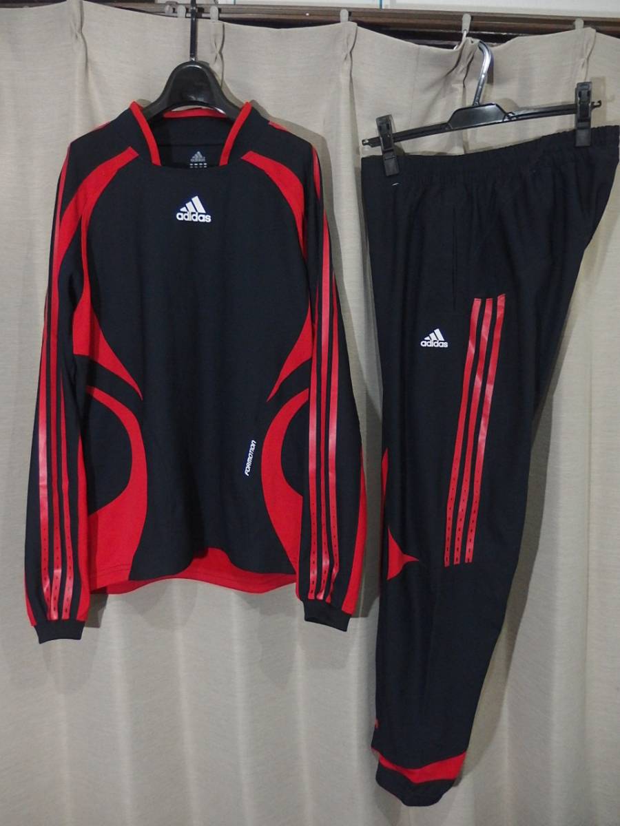 人気SALE，大人気 adidas アディダス clima365 サッカー フットサル ピステジャージ 上下セットアップ M 黒&times;赤(上下セット)｜売買されたオークション情報、yahooの商品情報をアーカイブ公開 - オークファン ジャージ