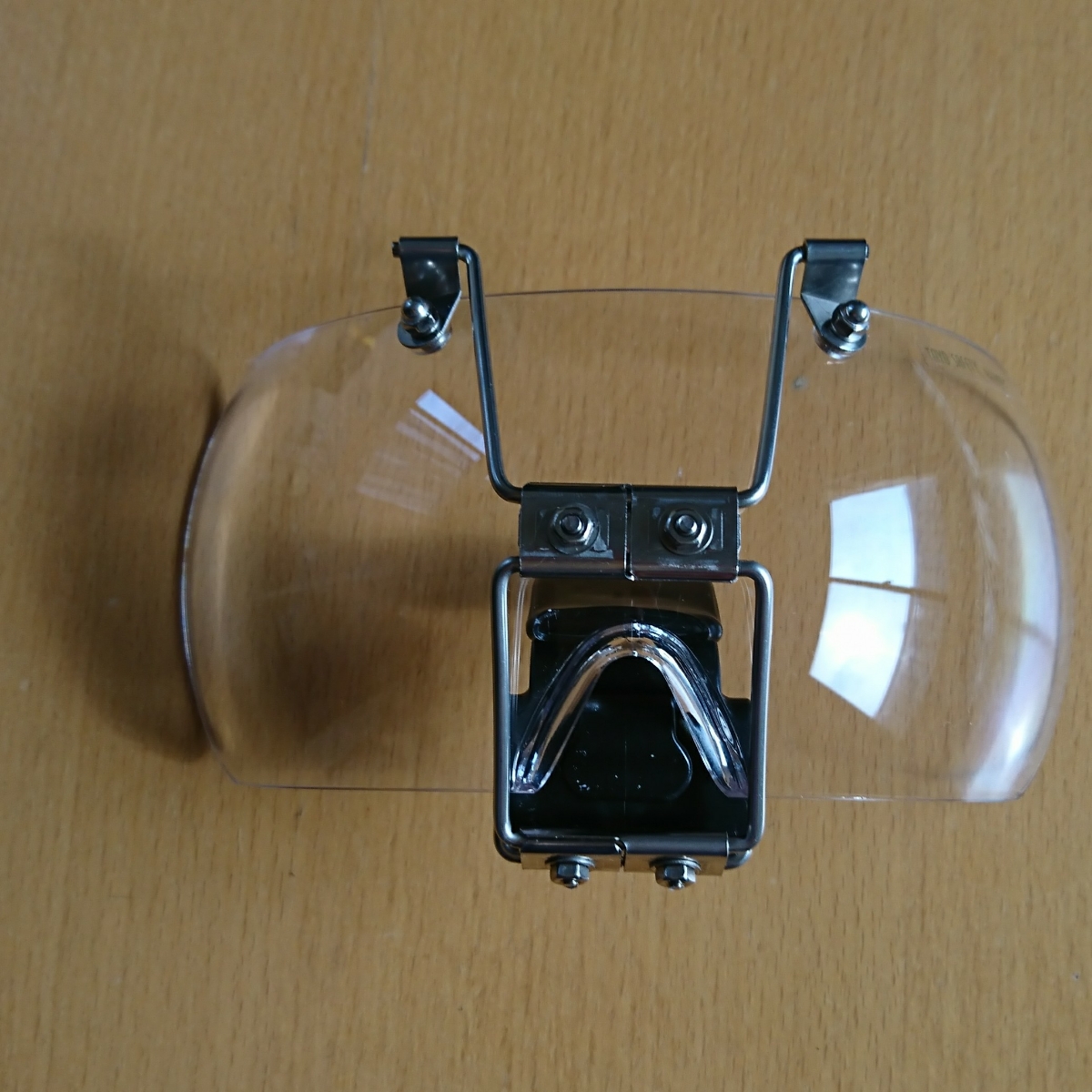 送料無料 即決 追跡１～２日発送 中古 透明レンズ 帽子取付用防塵メガネ No.1400-C TOYO ※ 保護メガネ ヘルメット取り付け 建築現場 加工 _3