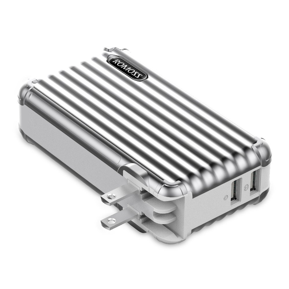 u79新品/未使用/送料無料モバイルバッテリー搭載急速充電器 10000mAh ACプラグ内蔵 スーツケース型 スマホ充電器 iPhone iPad Android対応