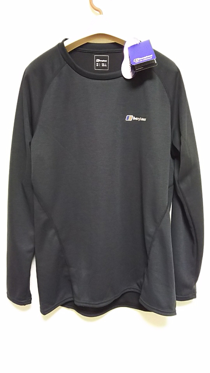 バーグハウス berghaus インフィニティドライロングスリーブ Lサイズ(日本サイズXL) ブラック