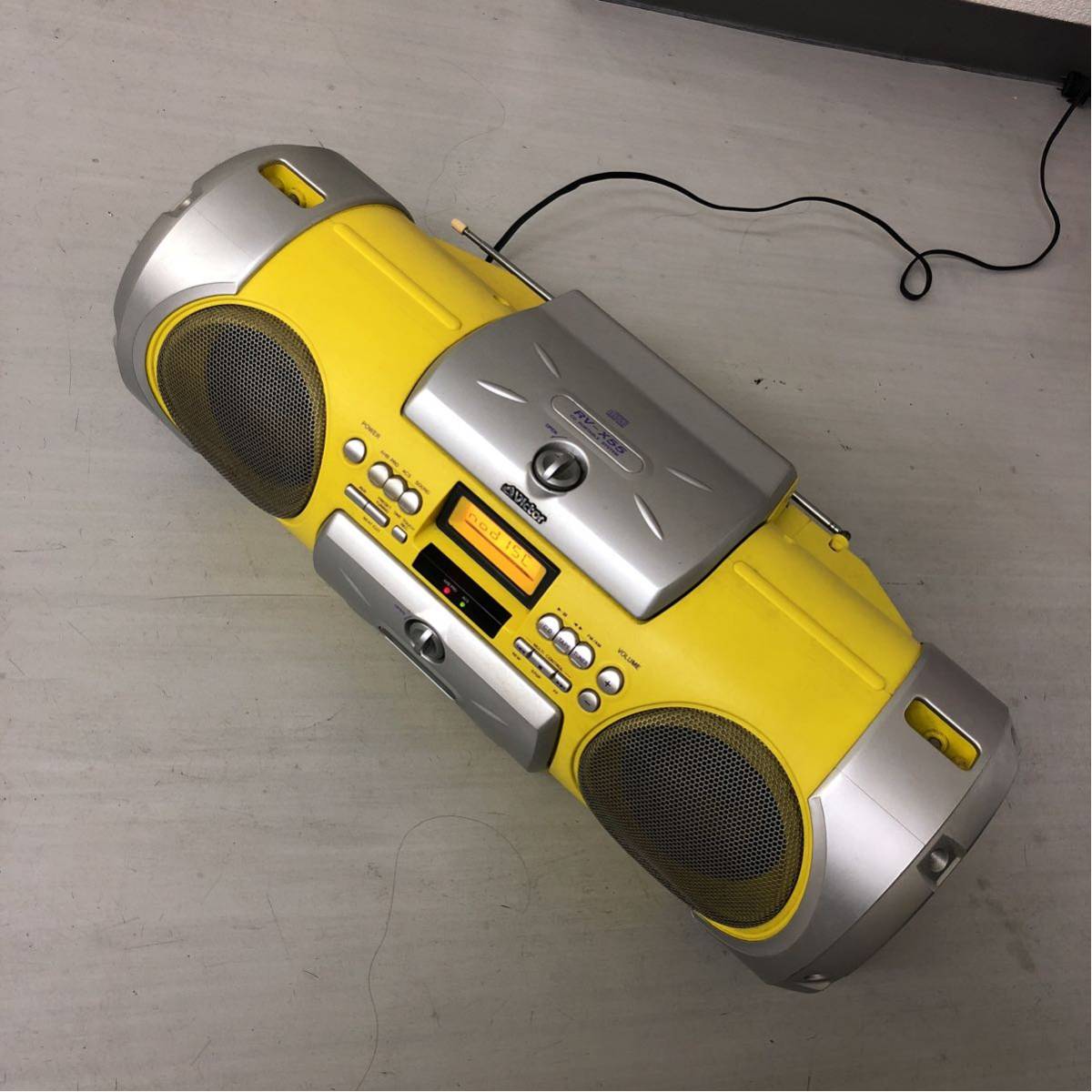 オーディオ機器 VICTOR ビクター RV-X55 CD×ラジカセ ドラム缶型イエロー