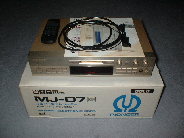 パイオニア PIONEER MJ-D7 ミニディスクレコーダー 元箱・取説