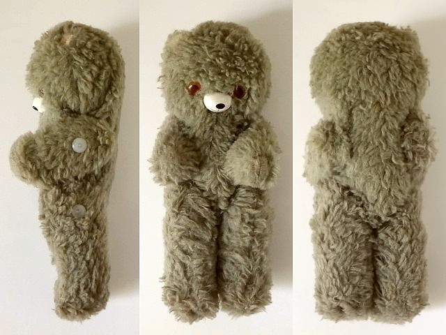 ○○グレーのDDRベア (20cm)○○GDR東ドイツレトロビンテージ