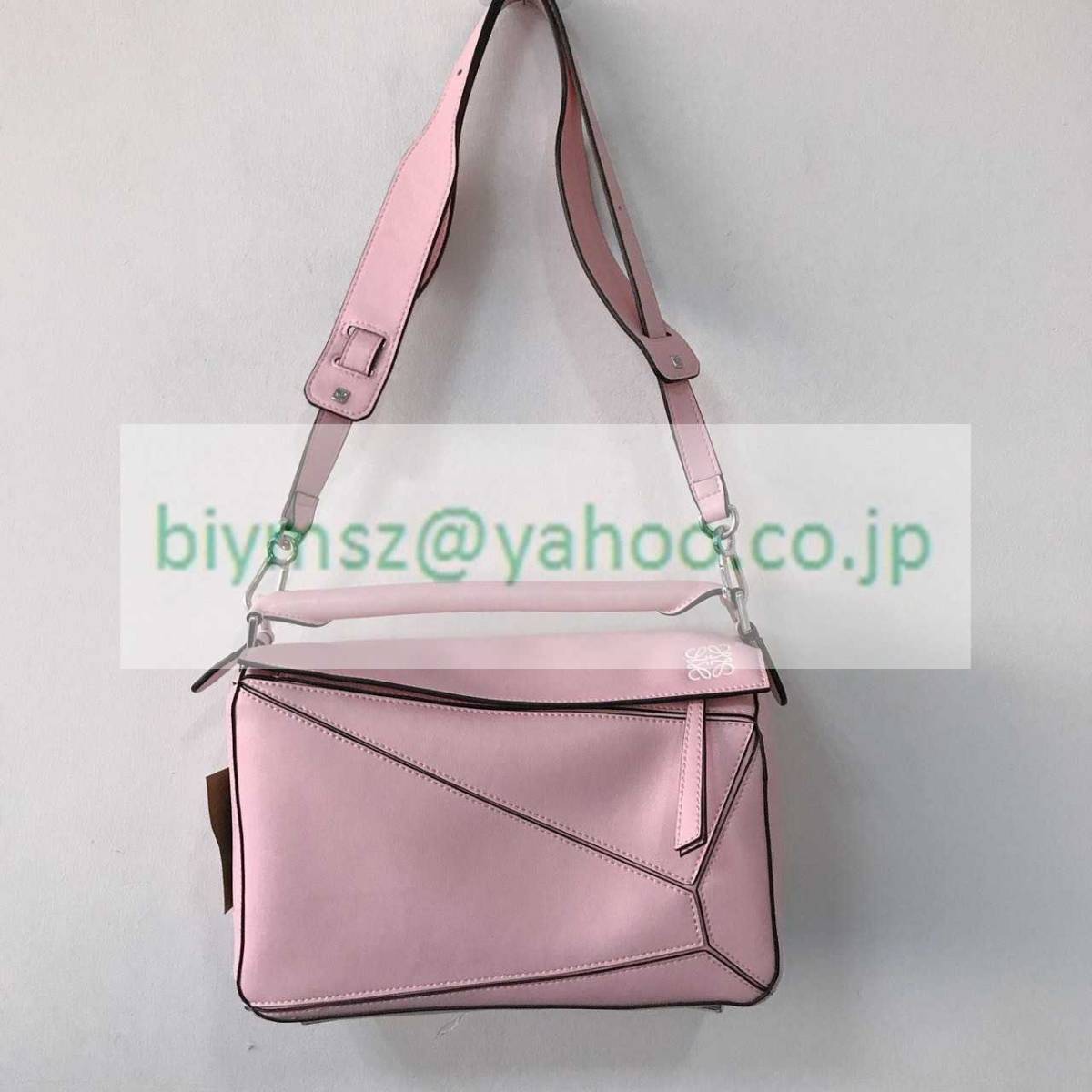美品 ロエベ☆LOEWE レザー バッグ Puzzle パズル ピンク ハンドバッグ 