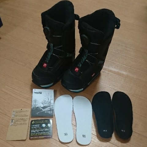 ★HEAD BOAブーツ[JR BOA](18.5/19.5) 1回のみ使用美品 ☆HEAD BOAブーツ[JR BOA](18.5/19.5) 新品！☆ スノーボード BOA