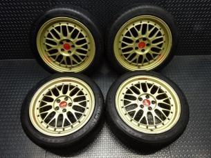 BBS LM ゴールド LM090 7.5J-17 PCD100 5H ET48×4本 おまけタイヤ付き（
