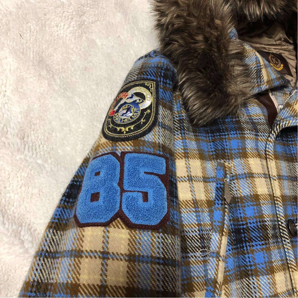 カールヘルム ワッペン.ファー付きコート ジャンバー ピンクハウス