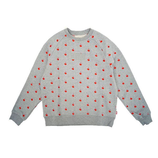  KITH &times; COCA-COLA キス コカコーラ CHERRIES CREWNECK チェリー クルーネック スウェット トレーナー ヘザーグレー S(Sサイズ)｜売買されたオークション情報、yahooの商品情報をアーカイブ公開 - オ Sサイズ