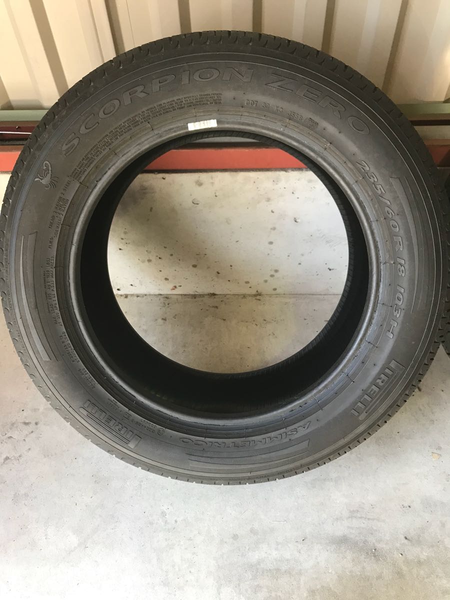 必ず売り切ります！ PIRELLI SCORPION ZERO ピレリ スコーピオン ゼロ 235/60/18 103H 2本 set 室内保管