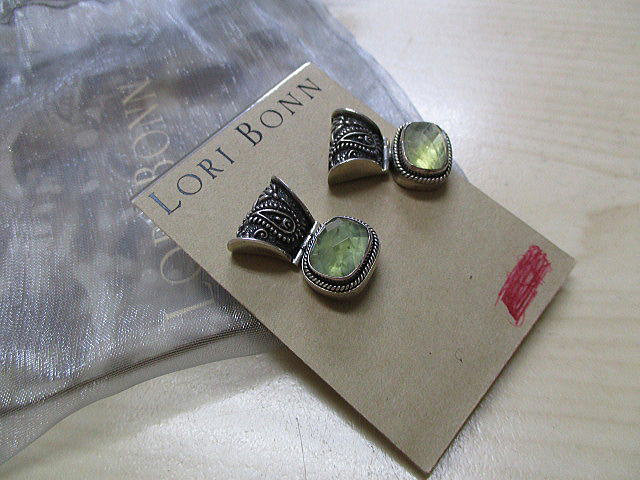新品　loribonn　天然石クオーツ　グリーン ピアス