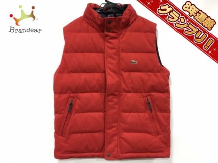 ラコステ Lacoste ジャケット ダウンベスト レッド メンズ 美品