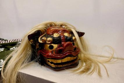 大得価，人気セール 本格!! 一尺 宇津 獅子頭 獅子舞 木製 軽量 祭り