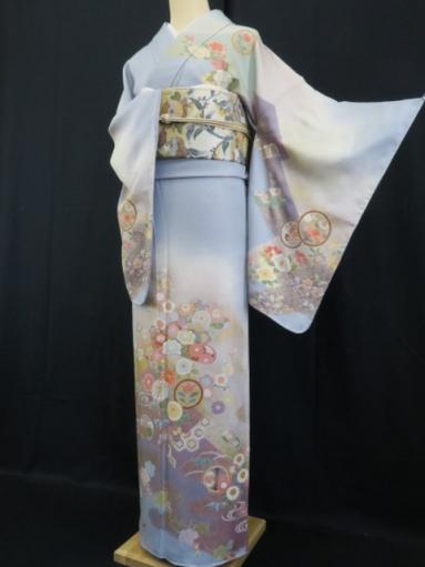 ゆめsaku 新品 仕付け糸付 ２点セット 金糸刺繍 箔散らし“贅沢な歓喜を上げる春うらら”京友禅 訪問着・ぼかし 刺繍衿襦袢 h-131