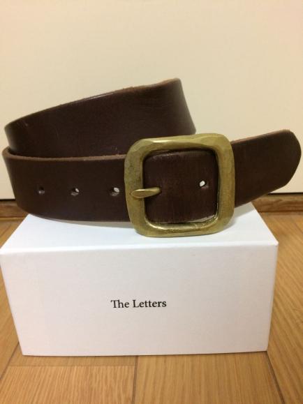 The Letters×END 38mm Hammered Buckle Beltレザーベルト