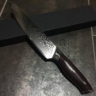 赤黒g10ハンドル 67層ダマスカス包丁 牛刀シェフナイフ5ｍｍ 武生特殊鋼材 牛刀三徳菜切肉切 牛刀 売買されたオークション情報 Yahooの商品情報をアーカイブ公開 オークファン Aucfan Com