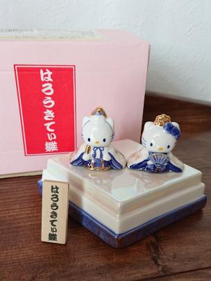 最高級・日本製 ハローキティ☆吉徳大光☆菱餅☆雛人形☆陶器